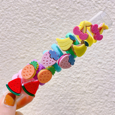 10db/szett Lányok Rajzfilm Hajcsipesz Kis Rugalmas Hajgumik Hercegnős Lófarok Tartó Gumiszalagok Gyerek Haj Kiegészítők