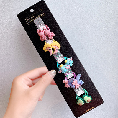 10db/szett Lányok Rajzfilm Hajcsipesz Kis Rugalmas Hajgumik Hercegnős Lófarok Tartó Gumiszalagok Gyerek Haj Kiegészítők