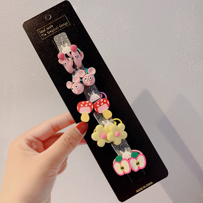 10db/szett Lányok Rajzfilm Hajcsipesz Kis Rugalmas Hajgumik Hercegnős Lófarok Tartó Gumiszalagok Gyerek Haj Kiegészítők