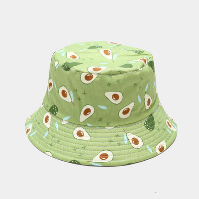 Pălării cu găleată Pălărie pentru femei, cu imprimeu dublu, cu model de fructe, pentru femei, hip hop, de vară, în aer liber, pălării de soare de stradă, Gorros Invierno Mujer
