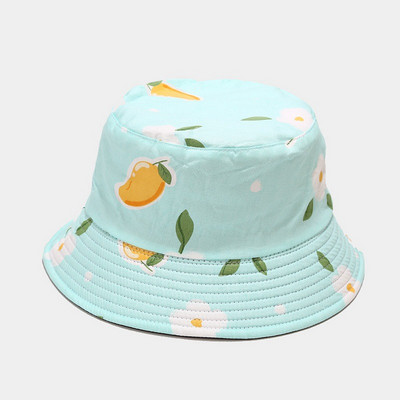 Pălării cu găleată Pălărie pentru femei, cu imprimeu dublu, cu model de fructe, pentru femei, hip hop, de vară, în aer liber, pălării de soare de stradă, Gorros Invierno Mujer