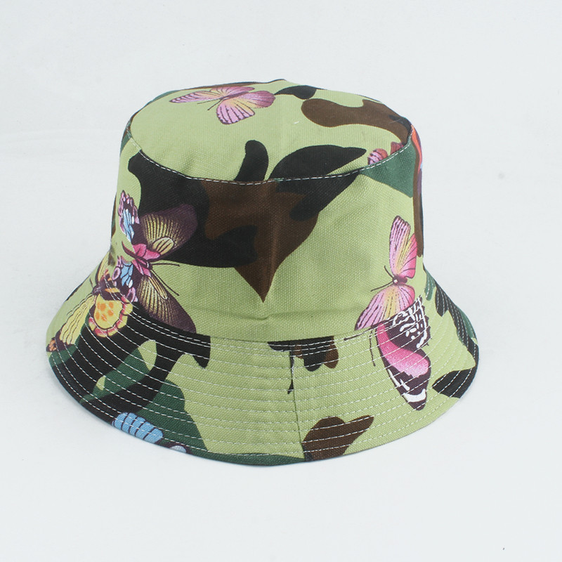 Unisex Harajuku šešir s kantom Hip hop kapa na otvorenom Ženske ljetne šešire s kantom za ribolov Ribarski šešir s kremom za sunčanje s cvjetnim printom