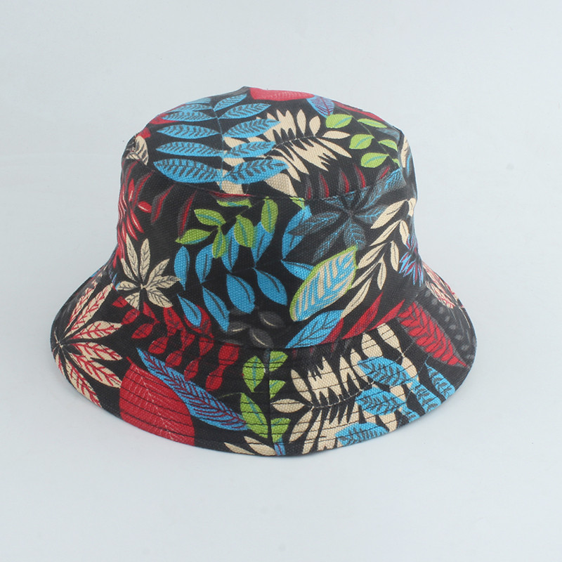 Unisex Harajuku šešir s kantom Hip hop kapa na otvorenom Ženske ljetne šešire s kantom za ribolov Ribarski šešir s kremom za sunčanje s cvjetnim printom