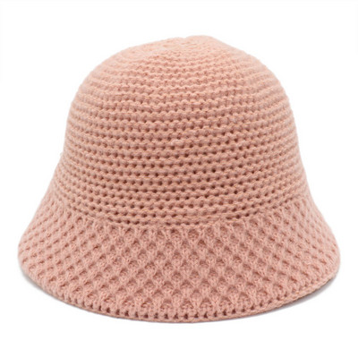 Zimska ženska kapa s kantom Pletena topla ribička kapa Ženska debela topla modna korejska zimska vunena kapa s kupolastom kapom s kantom