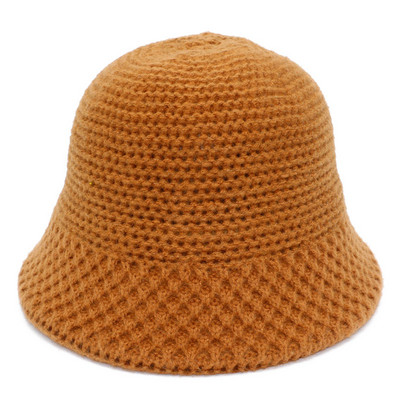 Zimska ženska kapa s kantom Pletena topla ribička kapa Ženska debela topla modna korejska zimska vunena kapa s kupolastom kapom s kantom