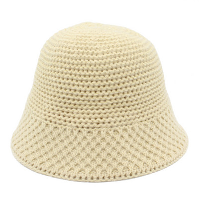 Zimska ženska kapa s kantom Pletena topla ribička kapa Ženska debela topla modna korejska zimska vunena kapa s kupolastom kapom s kantom