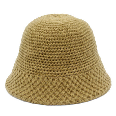 Zimska ženska kapa s kantom Pletena topla ribička kapa Ženska debela topla modna korejska zimska vunena kapa s kupolastom kapom s kantom