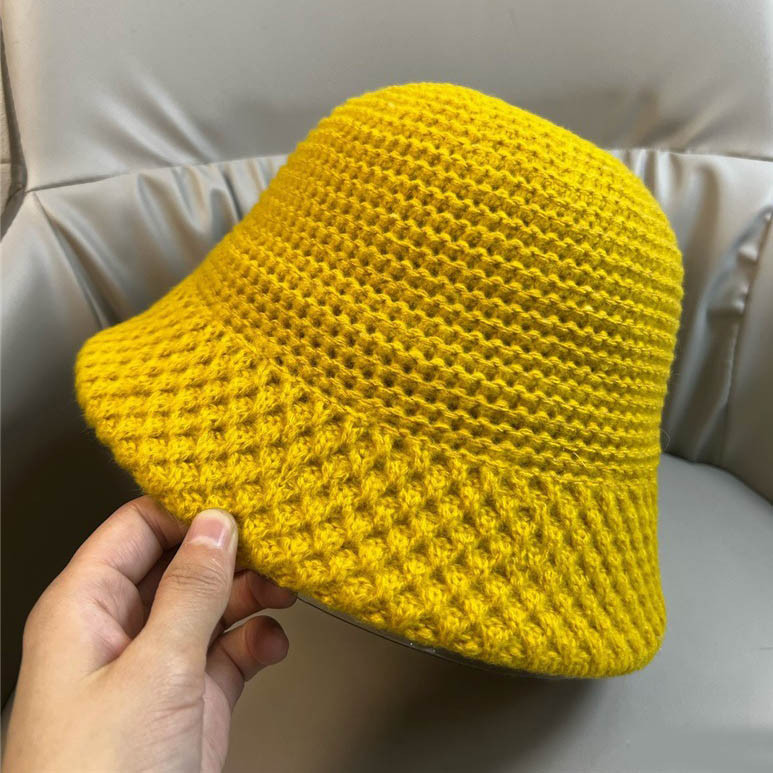 Zimska ženska kapa s kantom Pletena topla ribička kapa Ženska debela topla modna korejska zimska vunena kapa s kupolastom kapom s kantom