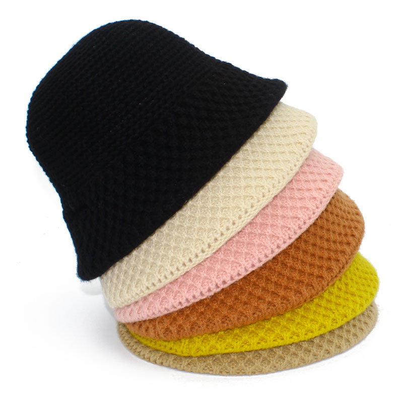 Zimska ženska kapa s kantom Pletena topla ribička kapa Ženska debela topla modna korejska zimska vunena kapa s kupolastom kapom s kantom