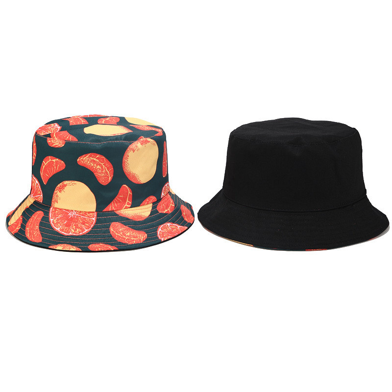 Pălărie cu găleată Panama de modă, bărbați, femei, șapcă cu găleată de vară, cu imprimeu portocaliu, pălărie verde, pălărie Bob, pălărie hip hop, pescuit, pălărie de pescar