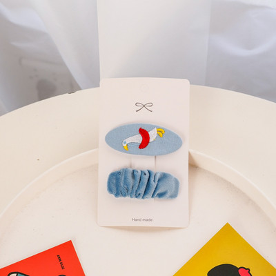 2 bucăți agrafă de păr pentru fete agrafe de păr brodate pentru copii Accesorii drăguțe de păr din țesătură clemă pentru păr proaspătă set de cărți de păr