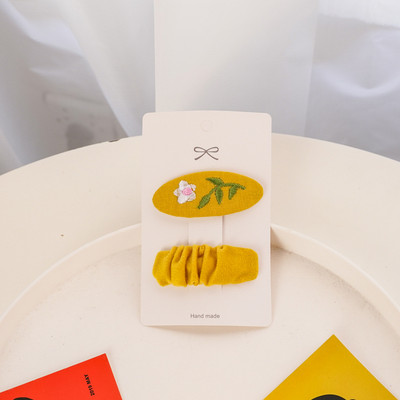 2 bucăți agrafă de păr pentru fete agrafe de păr brodate pentru copii Accesorii drăguțe de păr din țesătură clemă pentru păr proaspătă set de cărți de păr