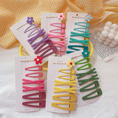 7 bucăți/set clemă de păr avocado breton clemă accesorii de păr plasă de păr de culoare roșie agrafă de flori pentru partea superioară clemă BB prințesă barete pentru cap