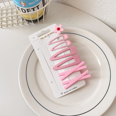 7 bucăți/set clemă de păr avocado breton clemă accesorii de păr plasă de păr de culoare roșie agrafă de flori pentru partea superioară clemă BB prințesă barete pentru cap