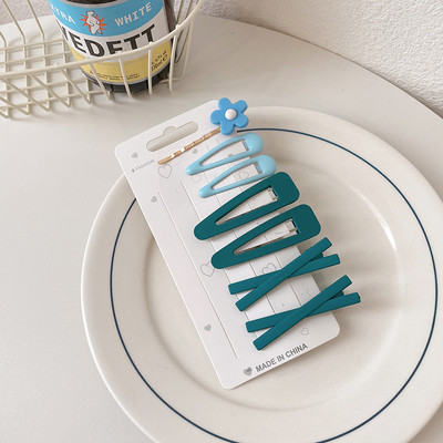 7 bucăți/set clemă de păr avocado breton clemă accesorii de păr plasă de păr de culoare roșie agrafă de flori pentru partea superioară clemă BB prințesă barete pentru cap