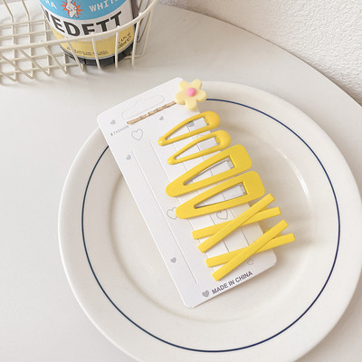 7 bucăți/set clemă de păr avocado breton clemă accesorii de păr plasă de păr de culoare roșie agrafă de flori pentru partea superioară clemă BB prințesă barete pentru cap