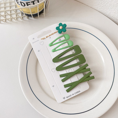 7 bucăți/set clemă de păr avocado breton clemă accesorii de păr plasă de păr de culoare roșie agrafă de flori pentru partea superioară clemă BB prințesă barete pentru cap