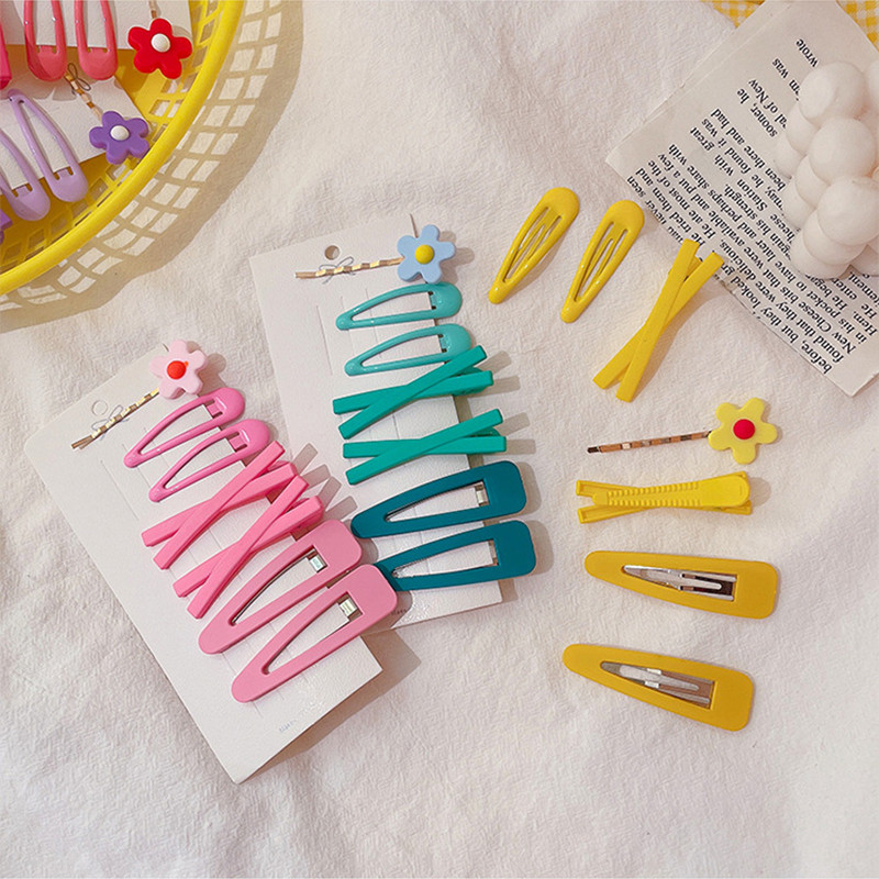 7 bucăți/set clemă de păr avocado breton clemă accesorii de păr plasă de păr de culoare roșie agrafă de flori pentru partea superioară clemă BB prințesă barete pentru cap