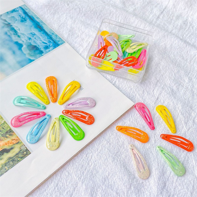 10 ks/sada 3 cm mini BB sponiek pre dievčatká, roztomilé lesklé sponky do vlasov, vlasové doplnky, pokrývky hlavy