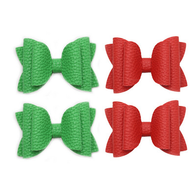 4 vnt. 3 colių vienspalvių odinių mergaičių lankeliai plaukų segtukai plaukų aksesuarai vaikiški butikiniai plaukų segtukai šoniniai plaukų segtukai vaikų galvos apdangalai