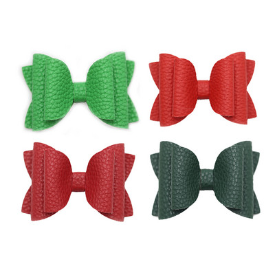 4 vnt. 3 colių vienspalvių odinių mergaičių lankeliai plaukų segtukai plaukų aksesuarai vaikiški butikiniai plaukų segtukai šoniniai plaukų segtukai vaikų galvos apdangalai