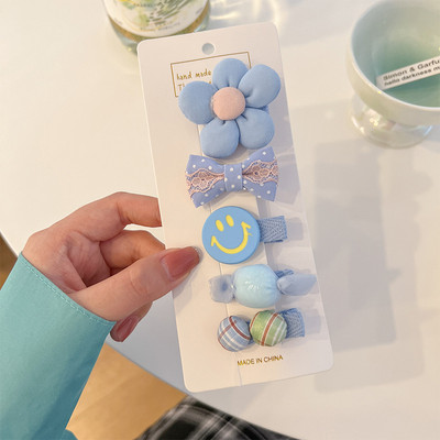 Nou 0-3 ani Bebeluși Fetițe Toate înfășurate Agrafe de păr din pânză Copii Drăguț Culoarea bomboană Desene animat Ac de păr sigur Accesorii de păr pentru copii