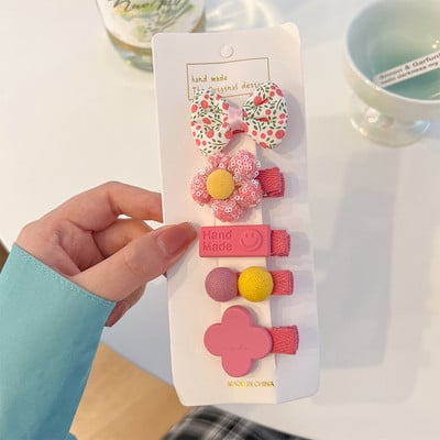 Nou 0-3 ani Bebeluși Fetițe Toate înfășurate Agrafe de păr din pânză Copii Drăguț Culoarea bomboană Desene animat Ac de păr sigur Accesorii de păr pentru copii