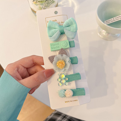 Nou 0-3 ani Bebeluși Fetițe Toate înfășurate Agrafe de păr din pânză Copii Drăguț Culoarea bomboană Desene animat Ac de păr sigur Accesorii de păr pentru copii