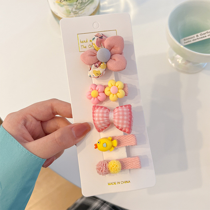 Nou 0-3 ani Bebeluși Fetițe Toate înfășurate Agrafe de păr din pânză Copii Drăguț Culoarea bomboană Desene animat Ac de păr sigur Accesorii de păr pentru copii