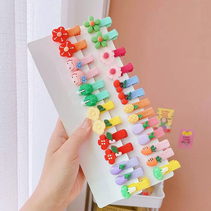 26PCS/set Dječji dodaci za kosu Cvjetni zec Crtić Ukosnice za djevojčice Kawaii slatke male kopče za kosu Dekoracija frizure