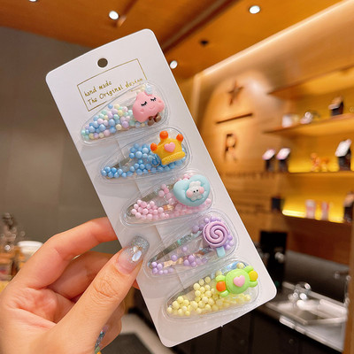 5 vnt. / rinkinys Saulėti vaikų greito smėlio plaukų segtukai Mieli mergaičių kirpčiukai BB segtukai vaisiai gėlės saldainiai karūna Barrettes madingi galvos apdangalai