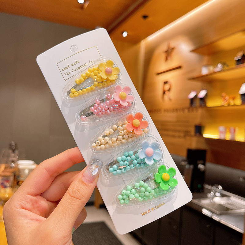 5 vnt. / rinkinys Saulėti vaikų greito smėlio plaukų segtukai Mieli mergaičių kirpčiukai BB segtukai vaisiai gėlės saldainiai karūna Barrettes madingi galvos apdangalai