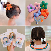 1kom Dječje cvijeće Mašna Glava Uže Elastična gumica Dječji slatki prsten za kosu Napravi punđu Djevojka Držač za konjski rep Guma Dječji dodaci za kosu