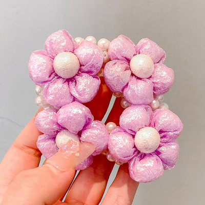 1 pár dievčenských roztomilých kreslených kvetinových ovocných mašličiek s pentagramom, detských vlasových krúžkov s gumičkou, čelenky s láskou a lanom