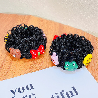 1 pár dievčenských roztomilých kreslených kvetinových ovocných mašličiek s pentagramom, detských vlasových krúžkov s gumičkou, čelenky s láskou a lanom