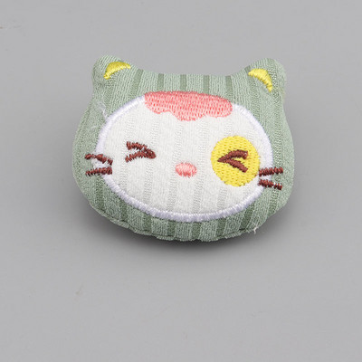 Bandă elastică pentru păr de pisică brodata rafinată și broșă din desene animate Accesorii pentru păr pentru fete drăguțe Parul elastic pentru fete pentru copii