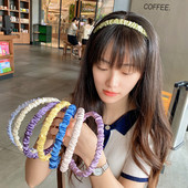 Dámska čelenka Sen is out krémová, sladké saténové záhyby, jednoduchá farba, čelenka do vlasov