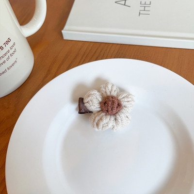 Nova slatka pletena kopča za kosu od cvjetne vune Djevojke Ženske modne elastične užadi za kosu u boji kave Trake za glavu Pokrivala za kosu Dodaci za kosu