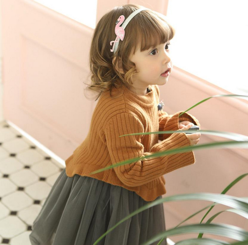 Djeca Djevojčice Slatki flamingosi Traka za kosu Kopča Pokrivala za glavu INS Hot Životinje Ukosnice Dodaci Trake za kosu obruč Dječja frizura K4