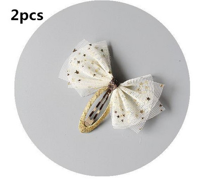 2/4kom/Set Šifon 3 sloja Gumenice za kosu za djevojke Svjetlucave zvjezdice Elastične gumice za kosu Prsten Držač za novčiće za konjski rep Dječja frizura