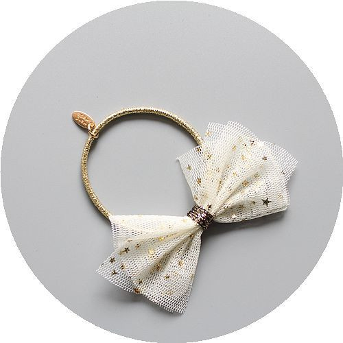 2/4kom/Set Šifon 3 sloja Gumenice za kosu za djevojke Svjetlucave zvjezdice Elastične gumice za kosu Prsten Držač za novčiće za konjski rep Dječja frizura