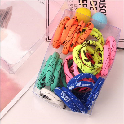 30 db/Lot Girls Hajkiegészítők Flower Scrunchie elasztikus hajpántok Mini masni kötél fejdísz gumiszalag aranyos hajpánt gyerekeknek