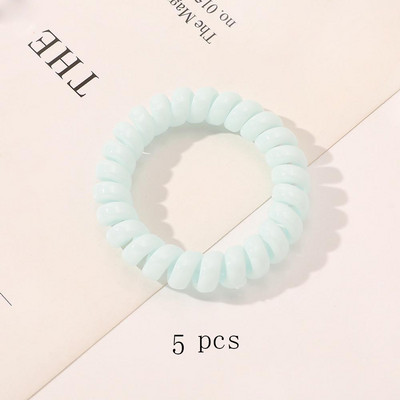 5gab Zīdaiņu meiteņu elastīgās matu lentes Caurspīdīga maza gumijas josla zirgastes turētājs Matu kaklasaite Galvassaite Bērnu matu aksesuāru komplekts