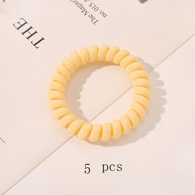 5gab Zīdaiņu meiteņu elastīgās matu lentes Caurspīdīga maza gumijas josla zirgastes turētājs Matu kaklasaite Galvassaite Bērnu matu aksesuāru komplekts