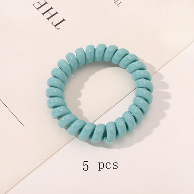 5gab Zīdaiņu meiteņu elastīgās matu lentes Caurspīdīga maza gumijas josla zirgastes turētājs Matu kaklasaite Galvassaite Bērnu matu aksesuāru komplekts