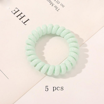 5gab Zīdaiņu meiteņu elastīgās matu lentes Caurspīdīga maza gumijas josla zirgastes turētājs Matu kaklasaite Galvassaite Bērnu matu aksesuāru komplekts