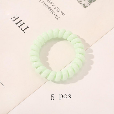 5gab Zīdaiņu meiteņu elastīgās matu lentes Caurspīdīga maza gumijas josla zirgastes turētājs Matu kaklasaite Galvassaite Bērnu matu aksesuāru komplekts