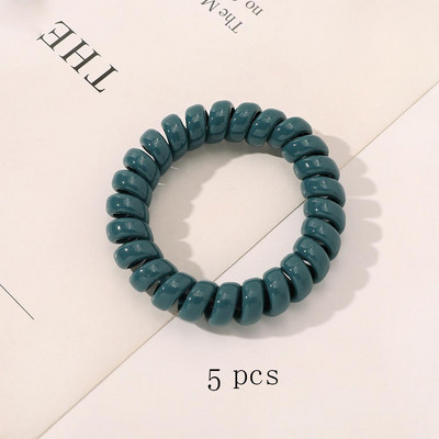 5gab Zīdaiņu meiteņu elastīgās matu lentes Caurspīdīga maza gumijas josla zirgastes turētājs Matu kaklasaite Galvassaite Bērnu matu aksesuāru komplekts