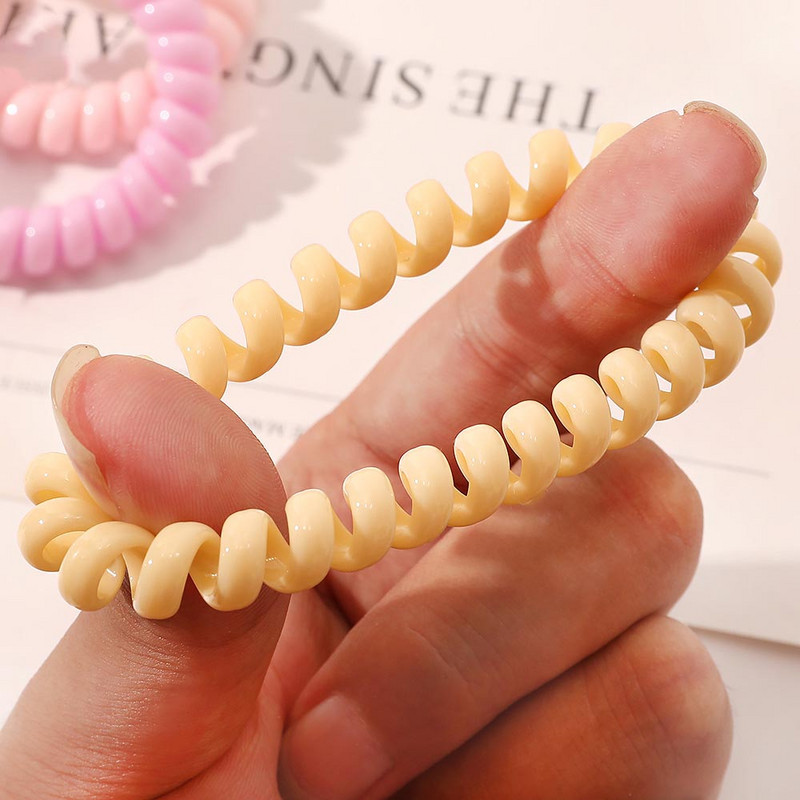 5gab Zīdaiņu meiteņu elastīgās matu lentes Caurspīdīga maza gumijas josla zirgastes turētājs Matu kaklasaite Galvassaite Bērnu matu aksesuāru komplekts