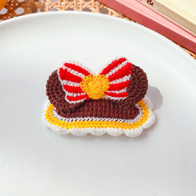 Rankų darbo nėrimo vąšelio mezgimas vilnoniai verpalai plaukų segtukai megzti plaukų segtukai plaukų segtukai plaukų papuošalai aksesuarai mergaitėms moterims